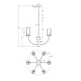 Потолочная люстра Arco MOD223PL-06BS