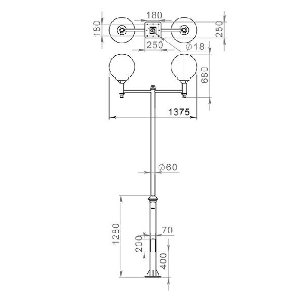 Наземный фонарь Versailles 521-32/b-30