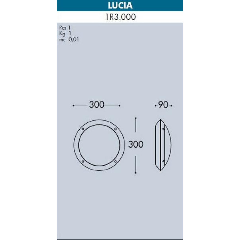 Настенный светильник уличный Lucia 1R3.000.000.AYE27