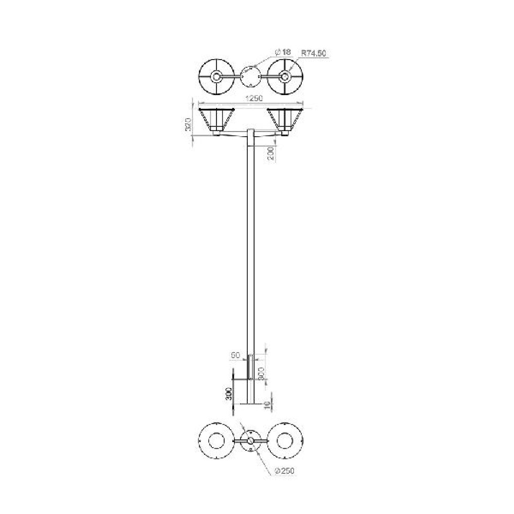 Наземный фонарь Muse 650-42/b-03