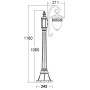 Наземный фонарь KRAKOV 1 L 87207L/18L Gb