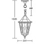 Уличный светильник подвесной PETERSBURG lead GLASS 79805lg Gb