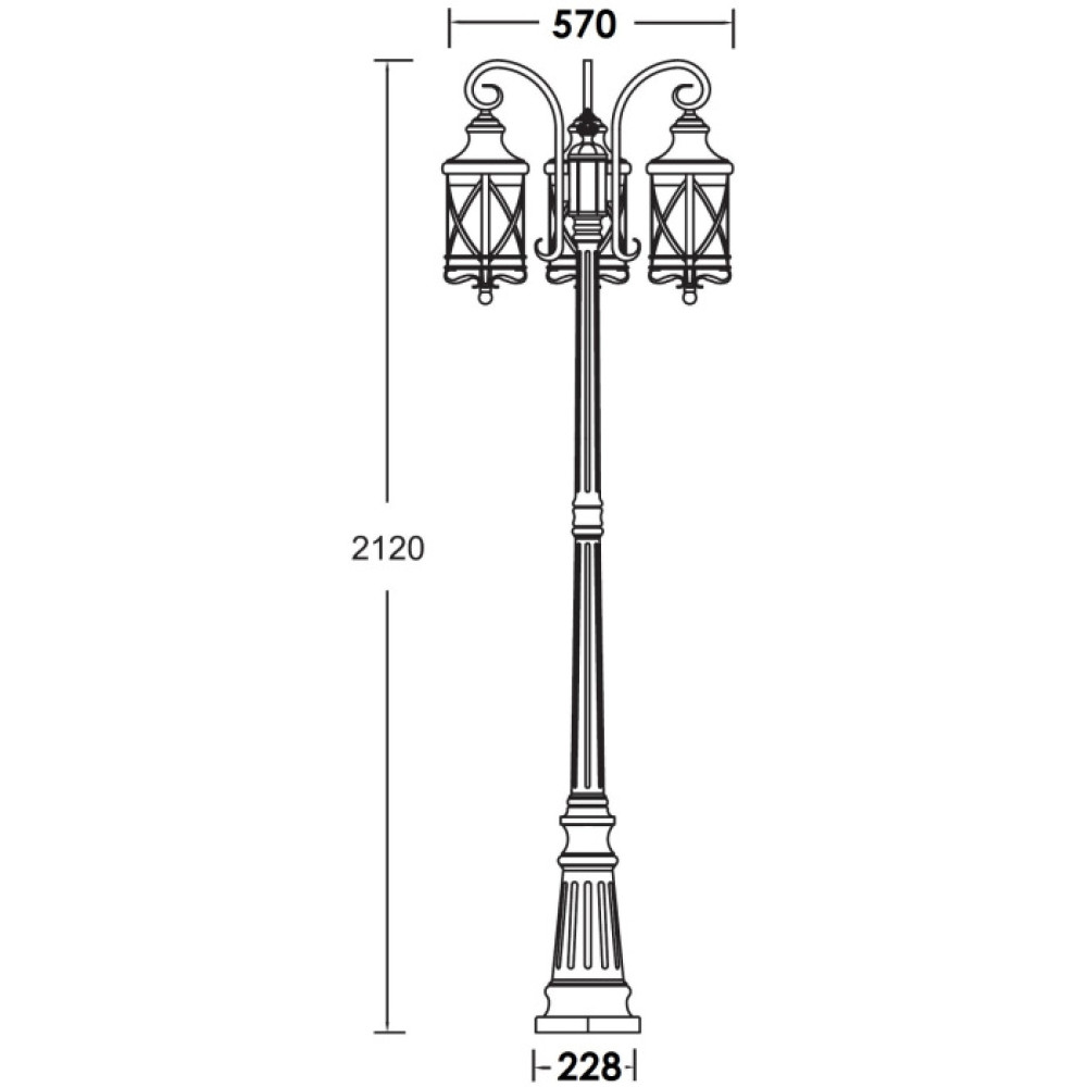 Наземный фонарь LUCERNA 84809B/18 Bl